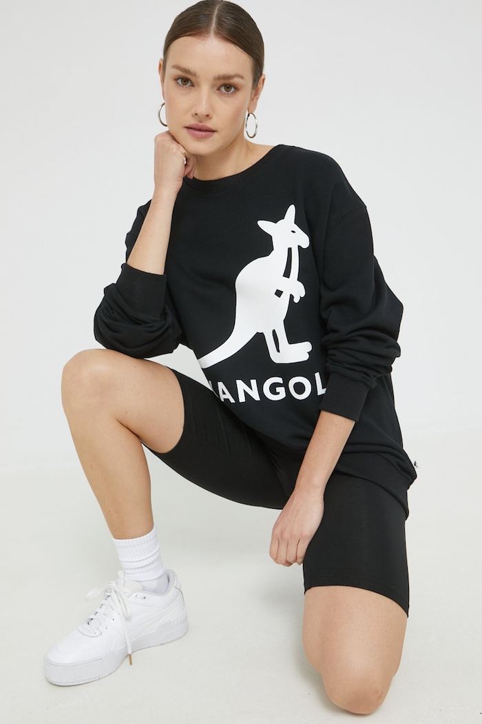 Odzież Kangol bluza bawełniana KLEU003 czarny