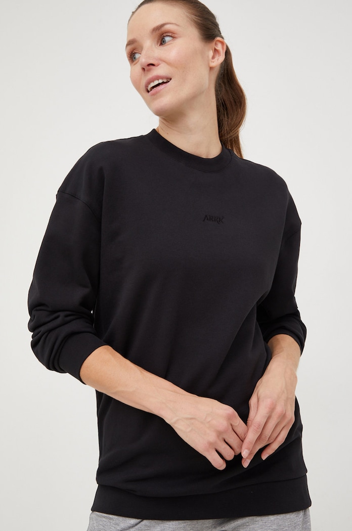 Arkk Copenhagen bluza bawełniana bawełna czarny AA5193.0099