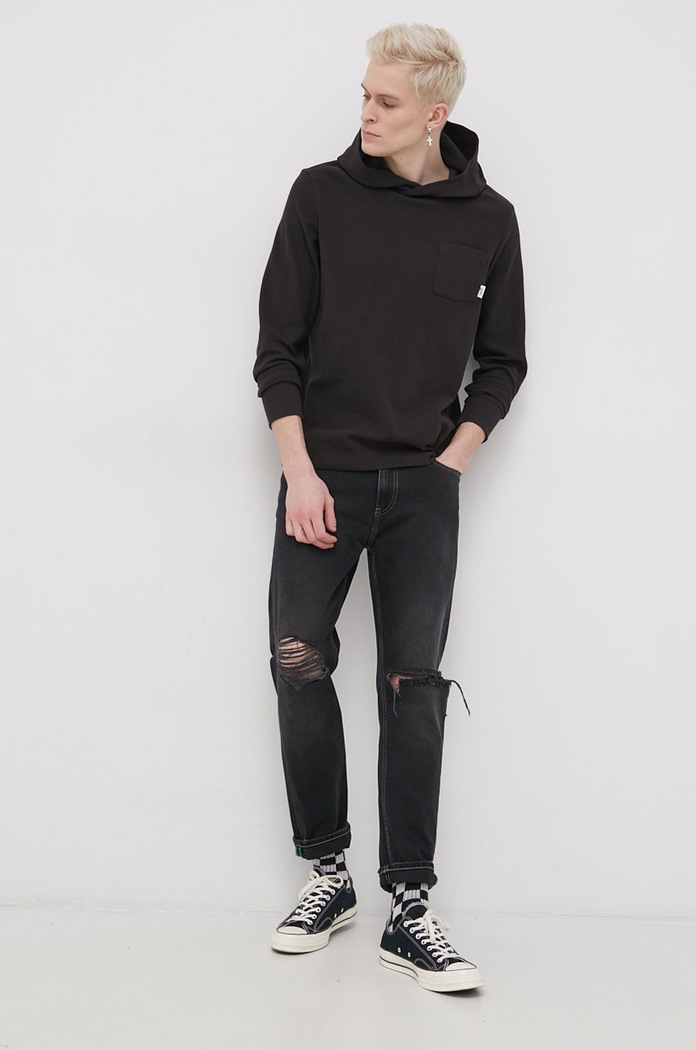 Pamučna dukserica Tommy Jeans DM0DM12465.PPYY crna SS22