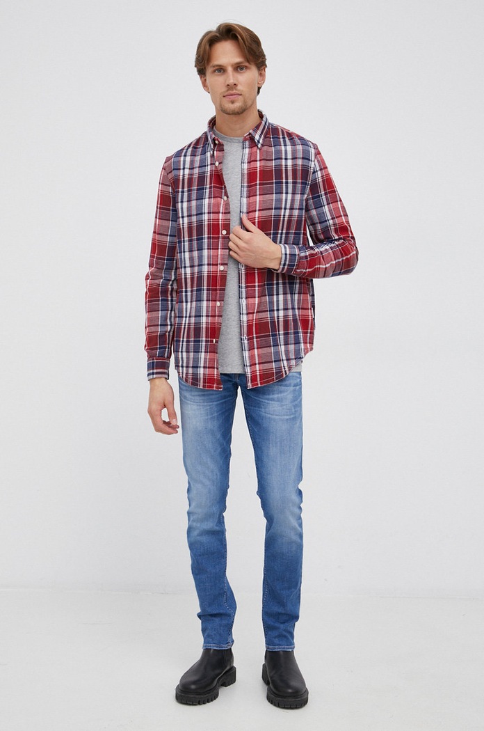 Pepe Jeans Tricou Original Basic 2 Long PM508211.933 gri AW22