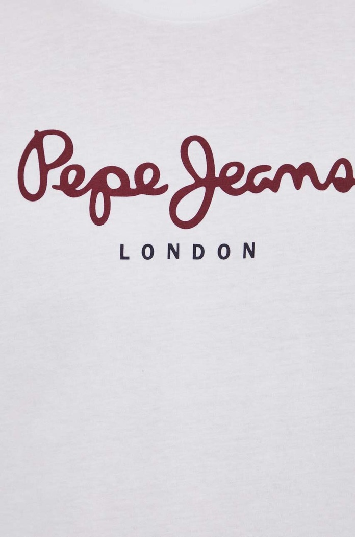 Bavlnené tričko s dlhým rukávom Pepe Jeans Eggo Long PM508209.800 biela