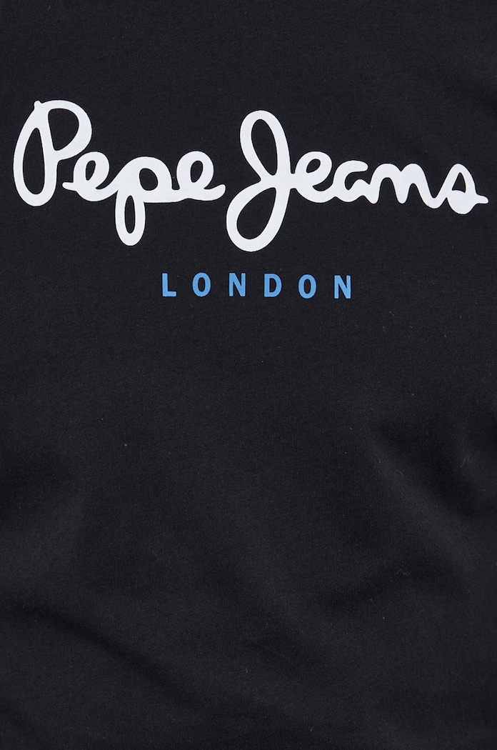 Pepe Jeans pamut hosszúujjú Eggo Long PM508209.999 fekete