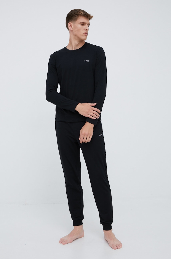 BOSS longsleeve piżamowy 50470144 czarny AA00