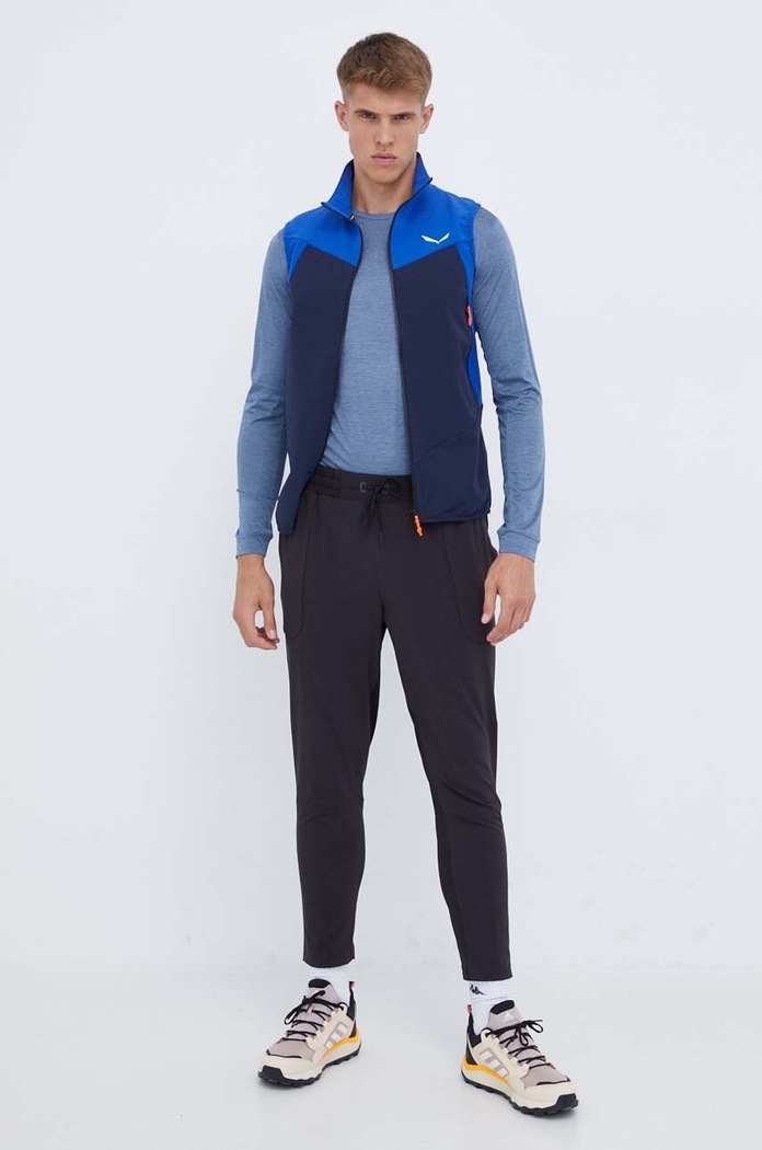 Salewa longsleeve sportowy Puez Melange 00.0000027453 niebieski AW25