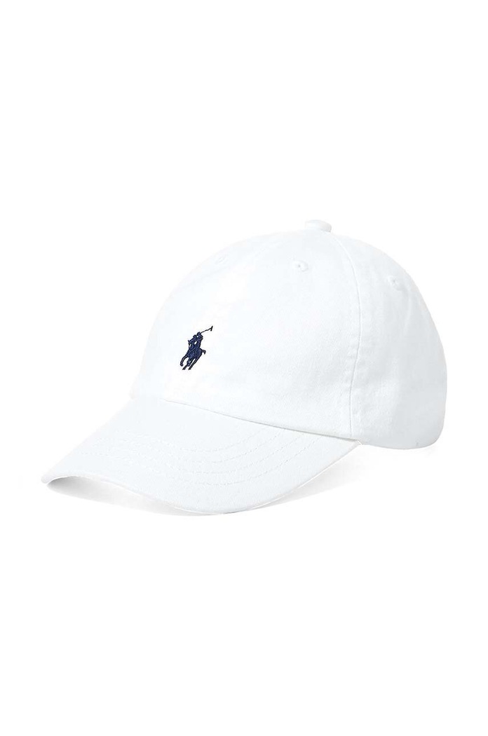 Памучна шапка Polo Ralph Lauren памук бял 322552489001