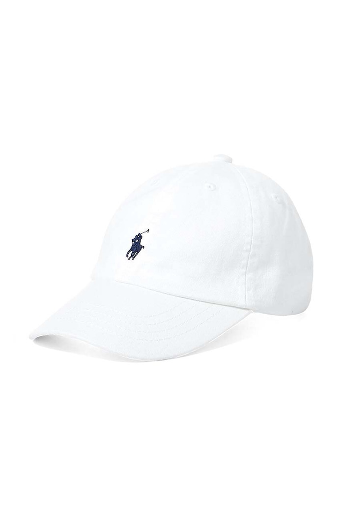 Памучна шапка Polo Ralph Lauren памук бял 322552489001