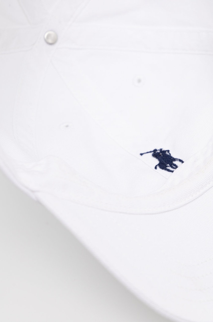 Памучна шапка Polo Ralph Lauren бял 322552489001