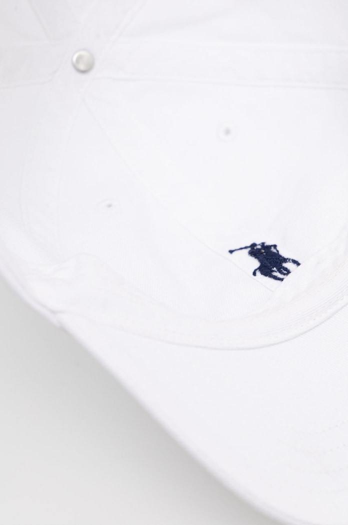 Памучна шапка Polo Ralph Lauren бял 322552489001