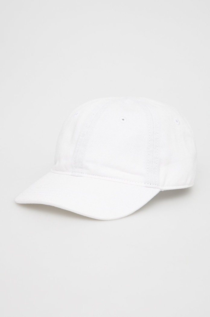 Lacoste Czapka bawełniana dziecięca RK3106 biały RK3106