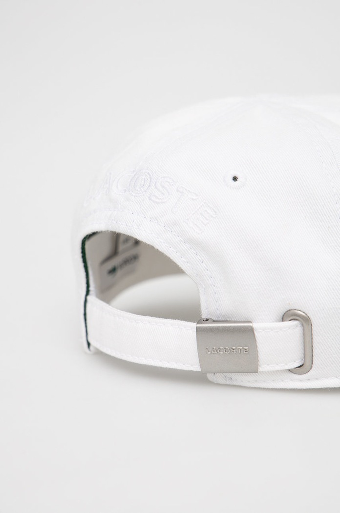 Chłopiec Lacoste Czapka bawełniana dziecięca RK3106 RK3106 biały