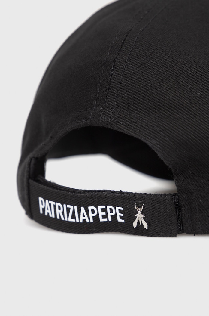 Patrizia Pepe pamut sapka 8F1650.AB01 fekete AW24