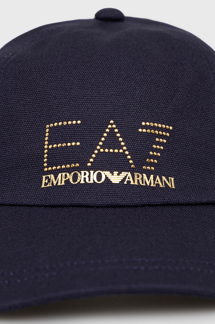 EA7 Emporio Armani czapka bawełniana 285559.2R104 285559.2R104 granatowy SS24