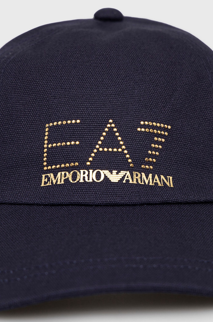 EA7 Emporio Armani czapka bawełniana 285559.2R104 285559.2R104 granatowy SS24