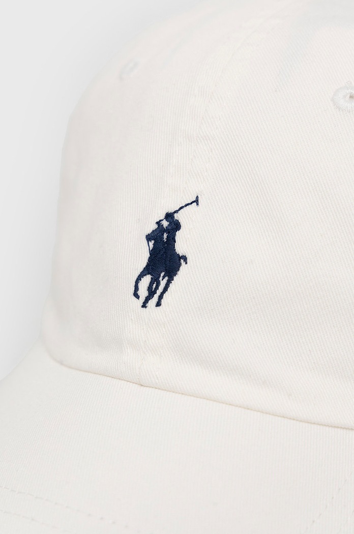 Bavlnená čiapka Polo Ralph Lauren 710667709008 biela SS22