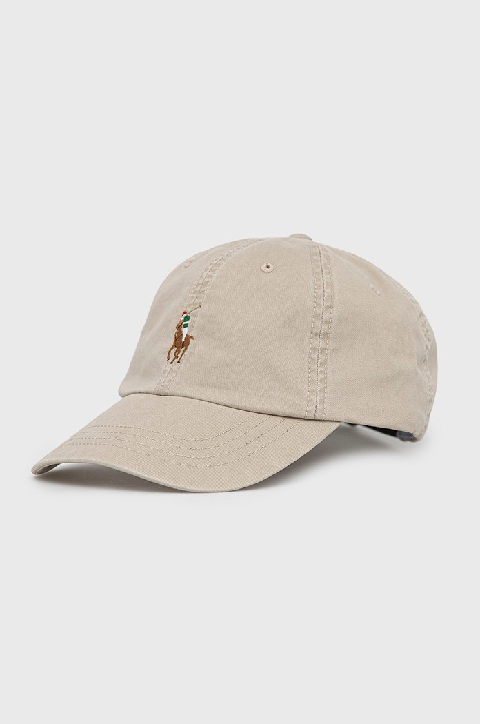 Kapa Polo Ralph Lauren natpis bež 710834737013