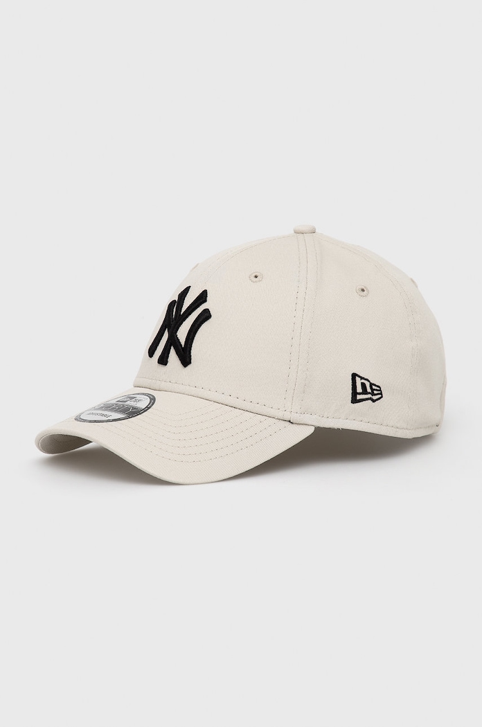 Βαμβακερό καπέλο New Era LEAGUE ESSENTIAL 9TWENTY® απλικέ μπεζ 12380590.MEDBEIGE