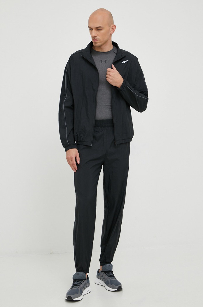 Sportovní tepláková souprava Reebok Workout Ready látka černá H46636