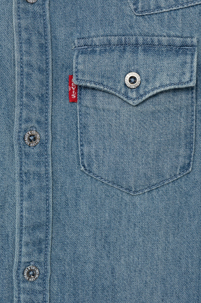 Băieți Levi's camasa de bumbac pentru copii 8E6866.B.NOS albastru