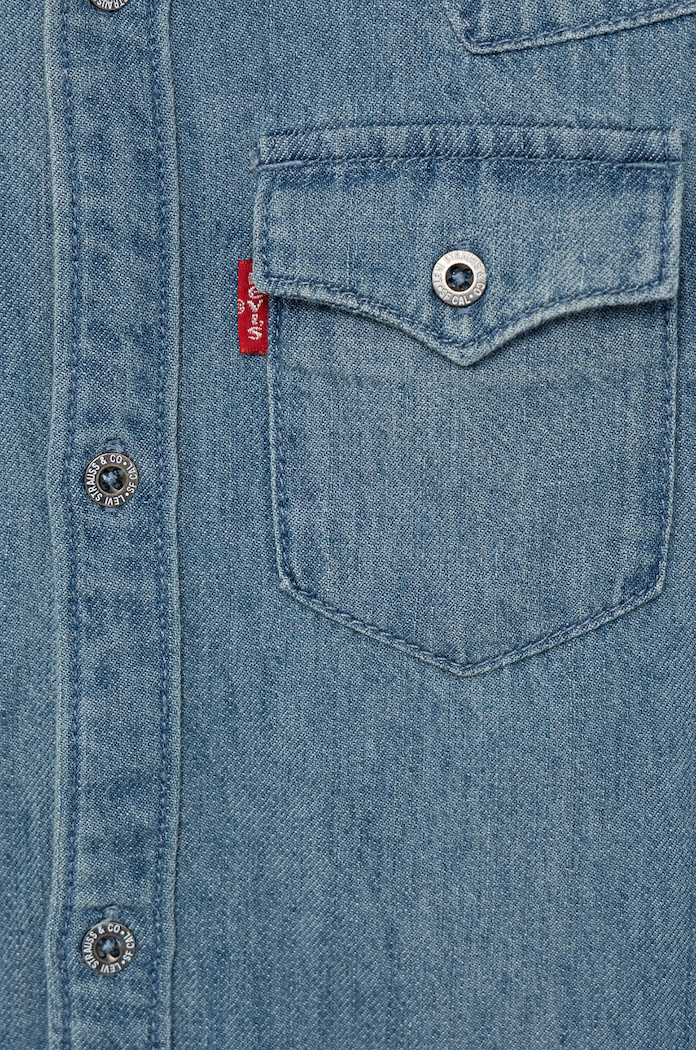 Băieți Levi's camasa de bumbac pentru copii 8E6866.B.NOS albastru