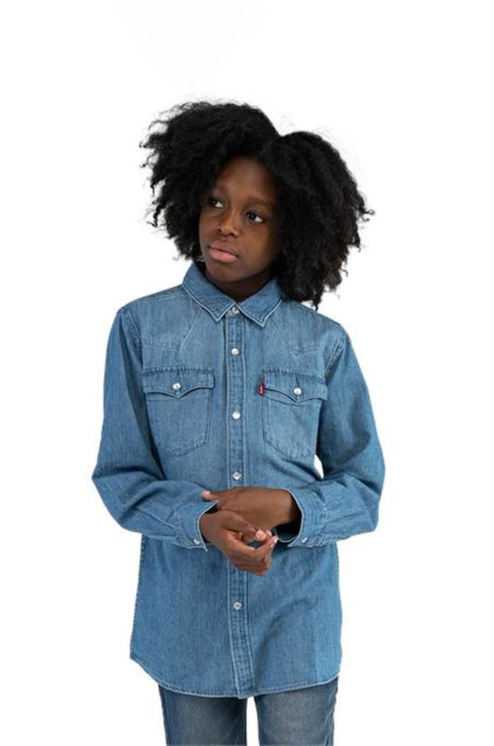 Levi's bombažna majica za otroke modra 9E6866.B.NOS