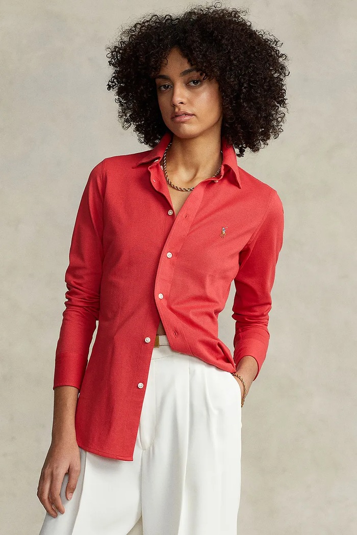 Polo Ralph Lauren koszula bawełniana 211664427030 bawełna czerwony 211664427030