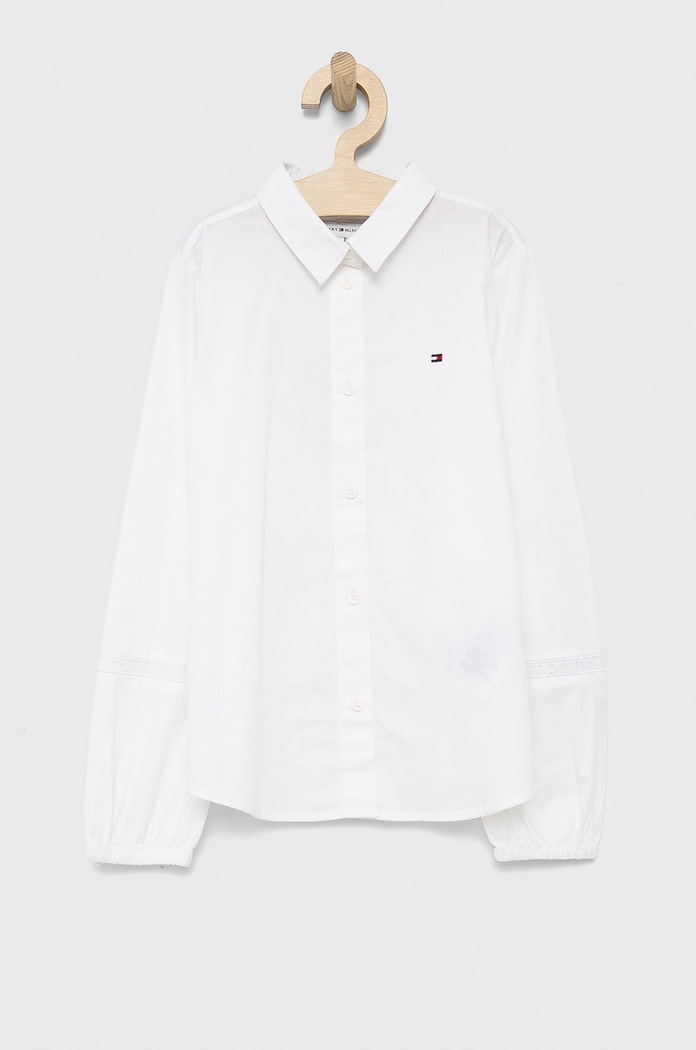Tommy Hilfiger Koszula bawełniana dziecięca bawełna biały KG0KG06289.PPYY