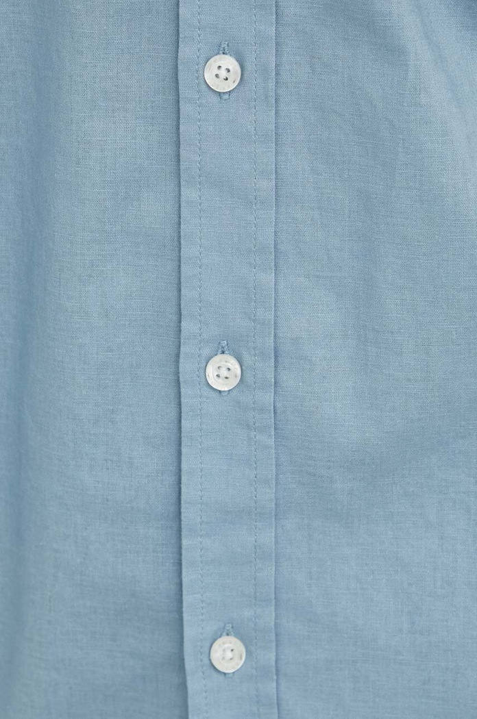 Samsoe Samsoe linen shirt M20200043 blue SS25