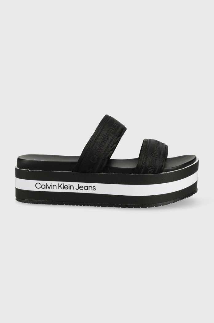 Calvin Klein Jeans klapki YW0YW00561.BDS 5-8 cm czarny YW0YW00561.BDS