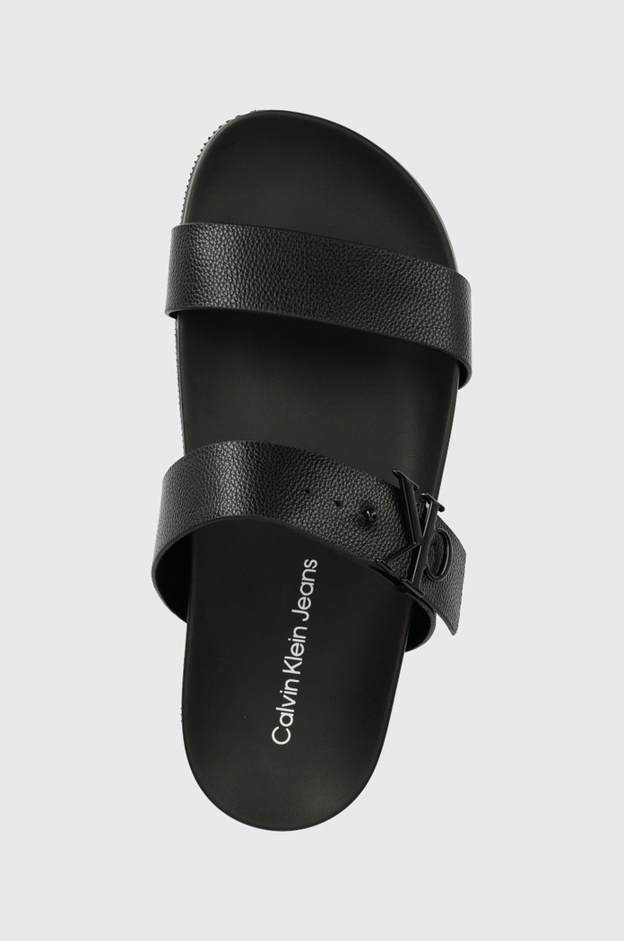 Kožne natikače Calvin Klein Jeans crna YW0YW00598.BDS