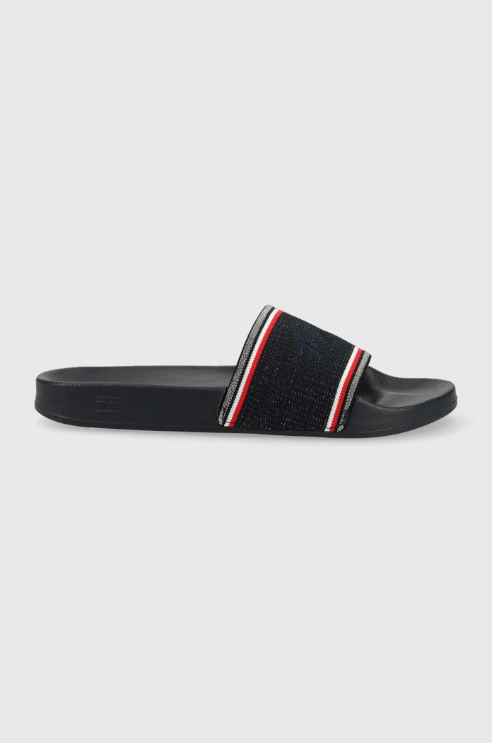 Tommy Hilfiger klapki tekstylny granatowy FW0FW06311.DW5