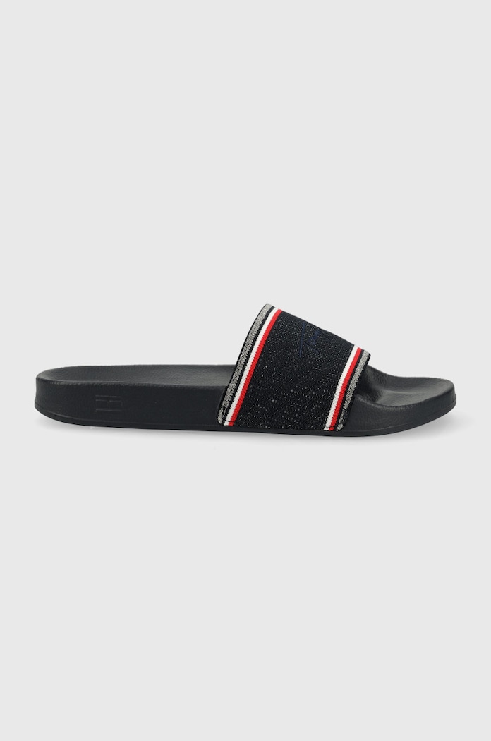 Tommy Hilfiger klapki tekstylny granatowy FW0FW06311.DW5