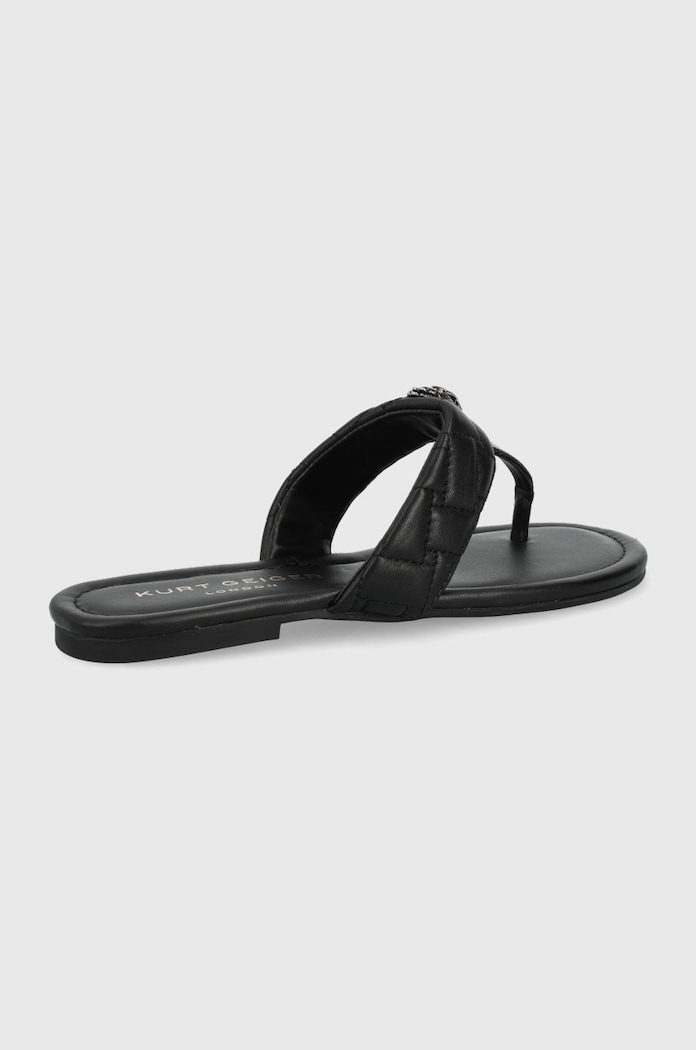 Kurt Geiger London japonki skórzane Kensington T-Bar 8651400109.BLACK czarny SS22