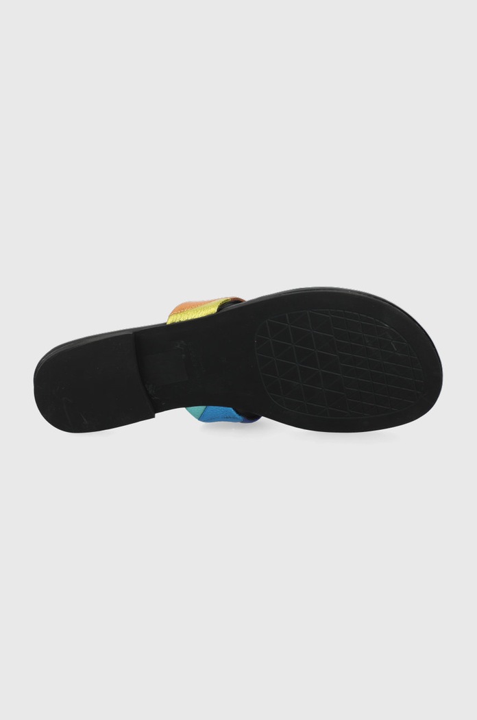 Kurt Geiger London șlapi de piele Kensington T-Bar 8651469109.MULTI.OT multicolor
