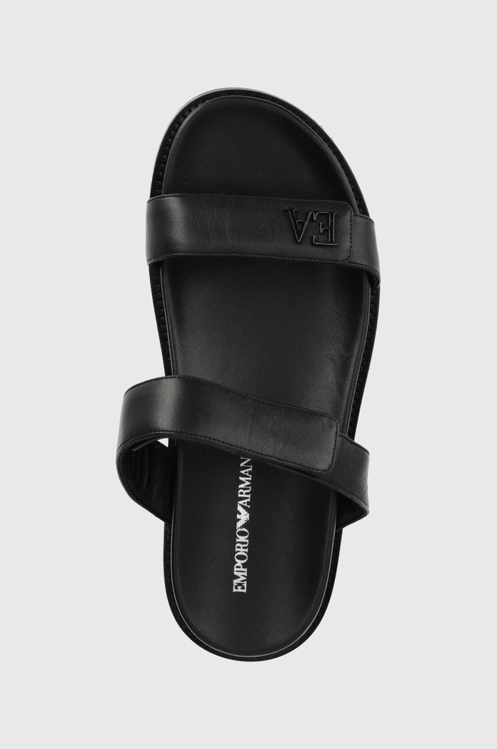 Emporio Armani klapki skórzane X3P778.XF271.00002 czarny X3P778.XF271.00002