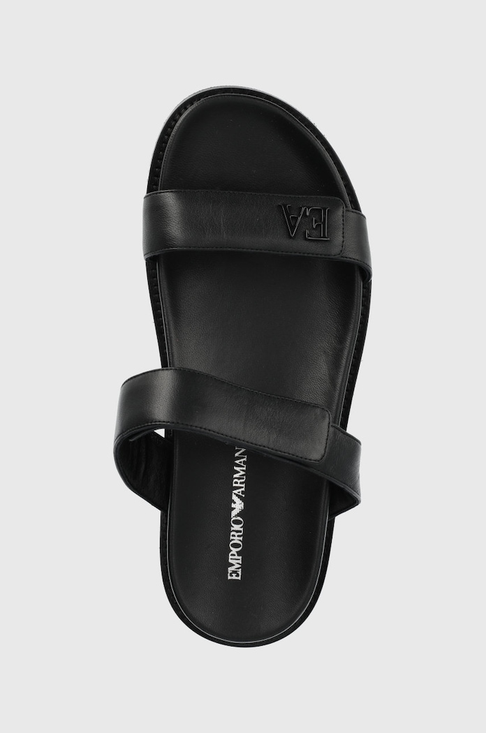 Emporio Armani klapki skórzane X3P778.XF271.00002 czarny X3P778.XF271.00002