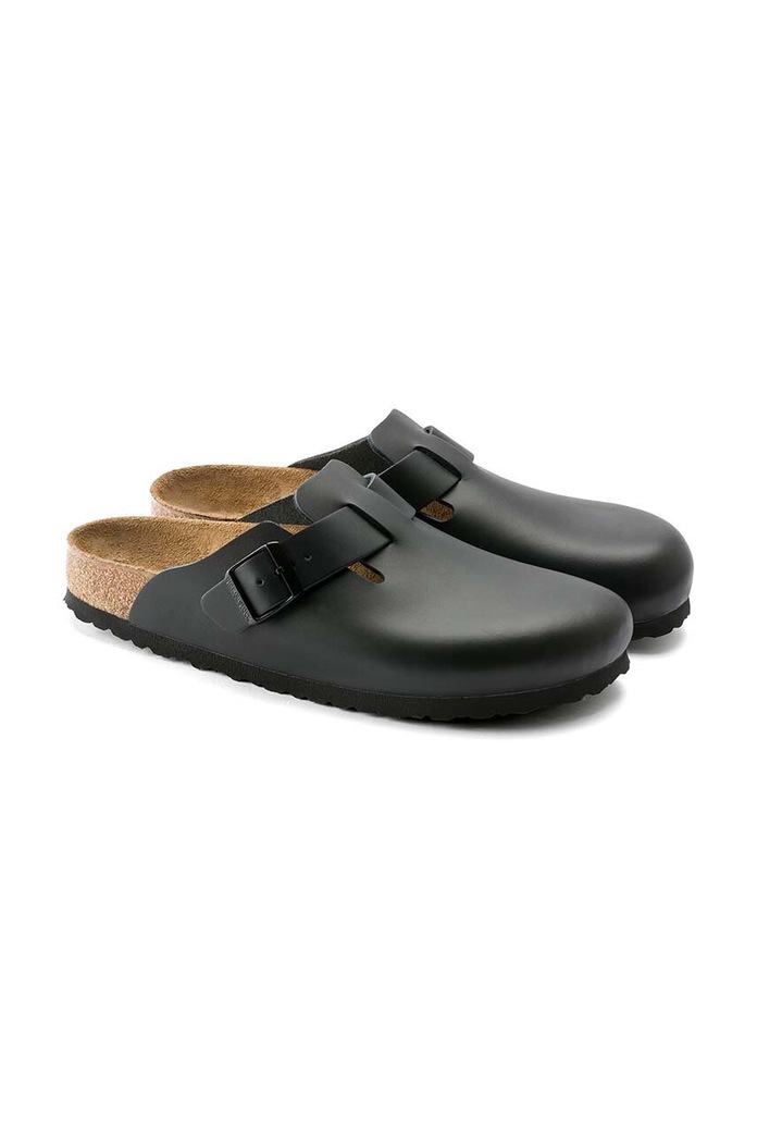 Obutev Usnjeni natikači Birkenstock Boston 60193 črna