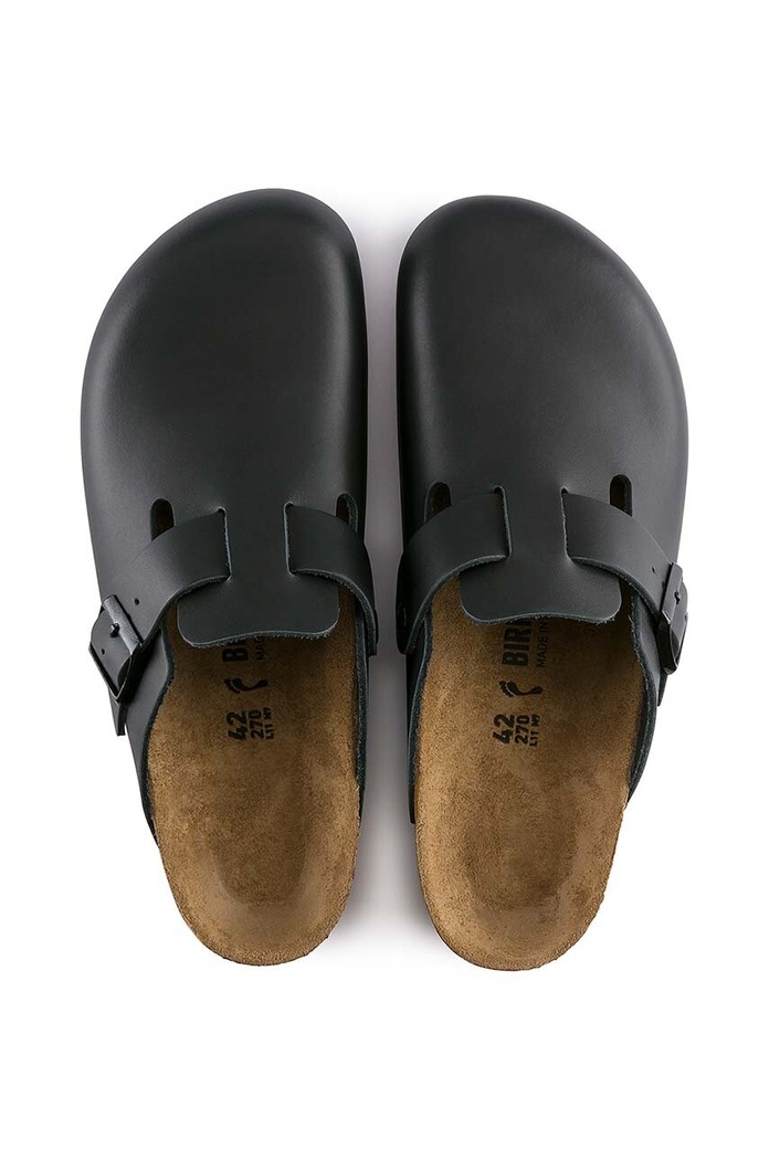 Usnjeni natikači Birkenstock Boston črna 60193