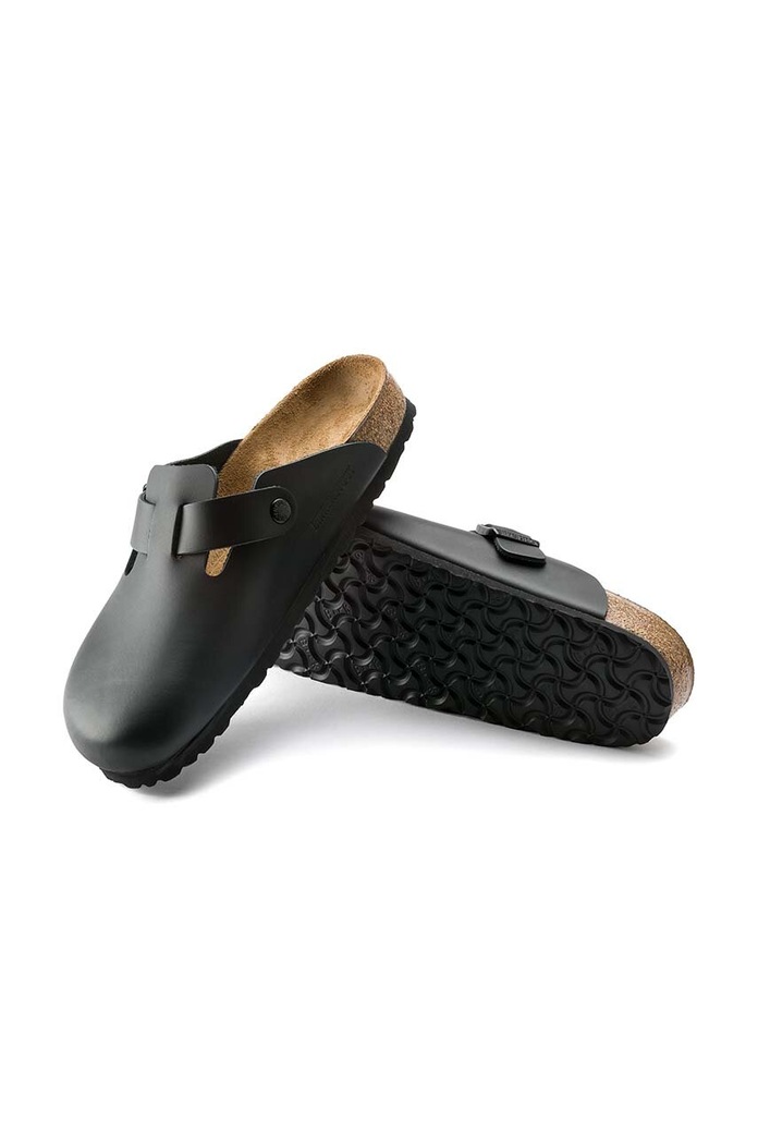Usnjeni natikači Birkenstock Boston 60193 črna