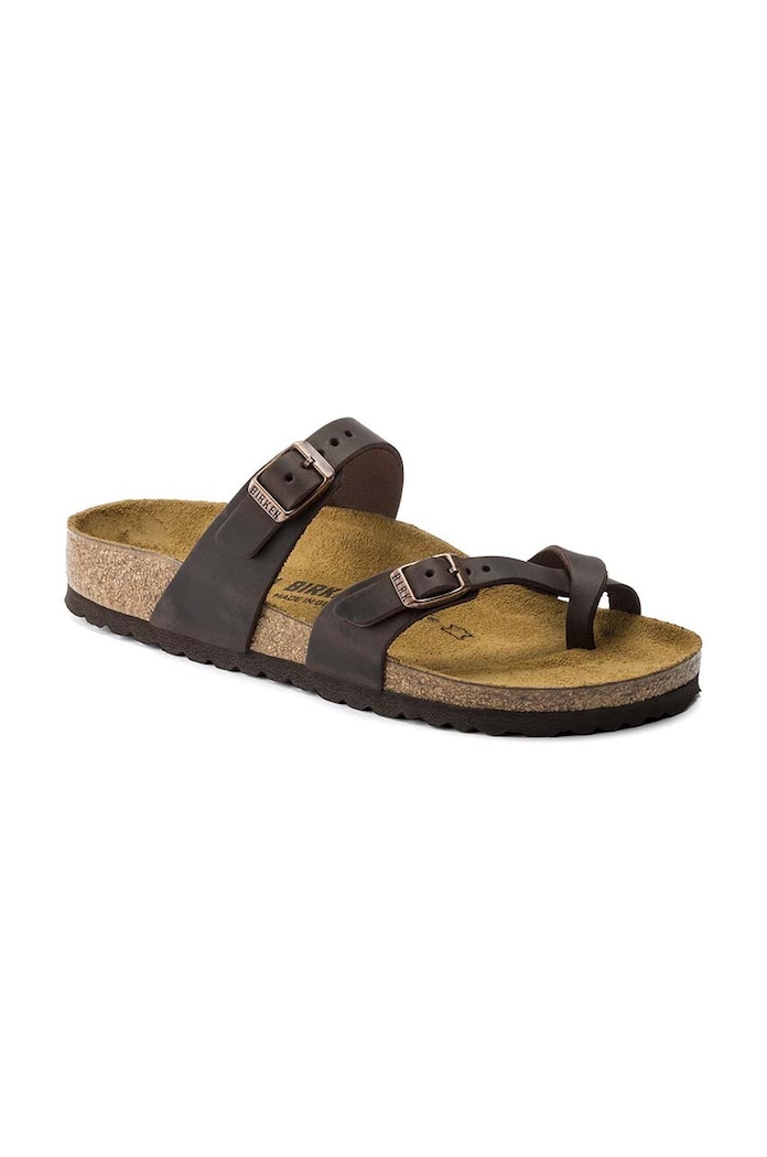 Чехли от набук Birkenstock Mayari 171323 кафяв SS22