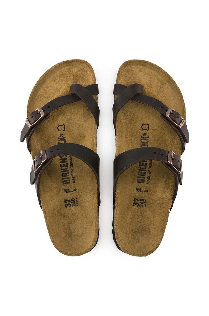 Чехли от набук Birkenstock Mayari 171323 кафяв