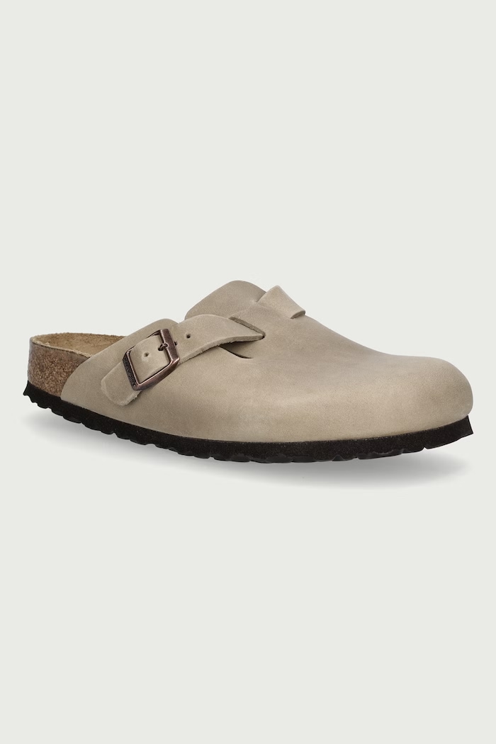 Birkenstock Boston pantofle dámské nubukové hnědá 960813