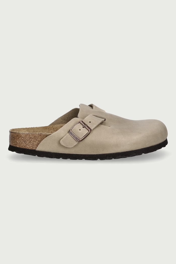 Birkenstock Pantofle dámské nubukové Boston 960813 hnědá AW25