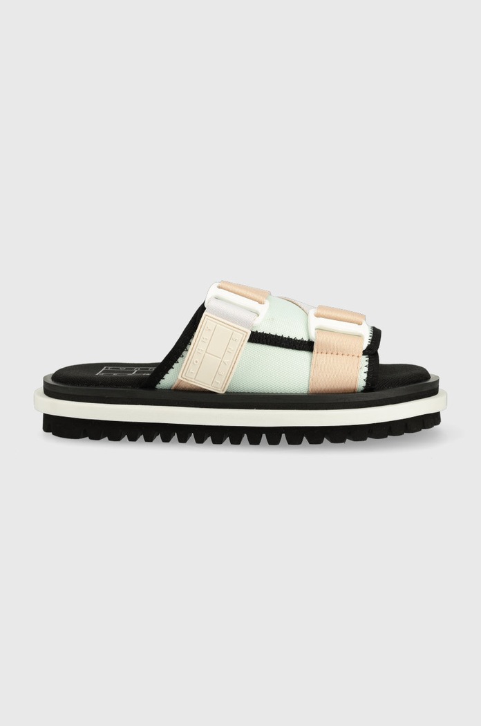Natikače Tommy Jeans tekstil šarena EN0EN01802.L4T.FLATFOR