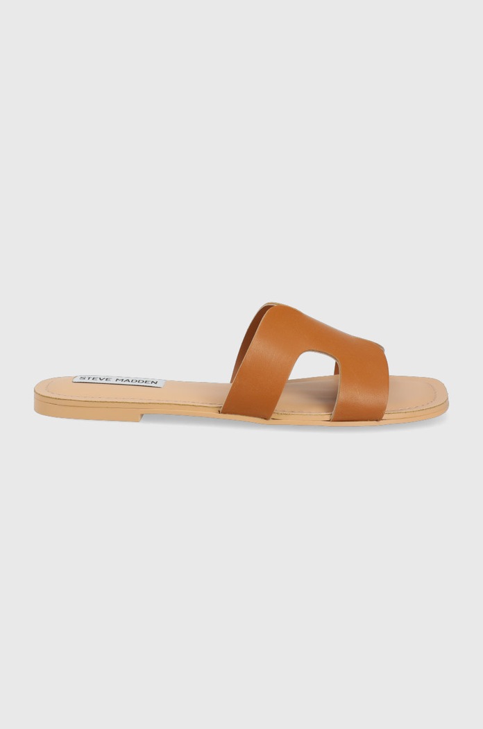 Steve Madden klapki skórzane płaski brązowy SM11001541.247