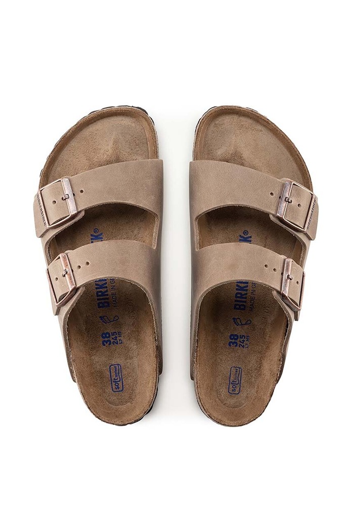 Birkenstock ciabatte slide in nubuck Arizona beige 552811