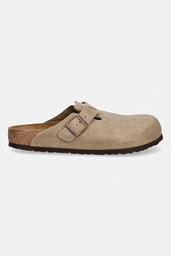 Birkenstock Boston natikače mules za muškarce od nubuka 960811 smeđa AW25