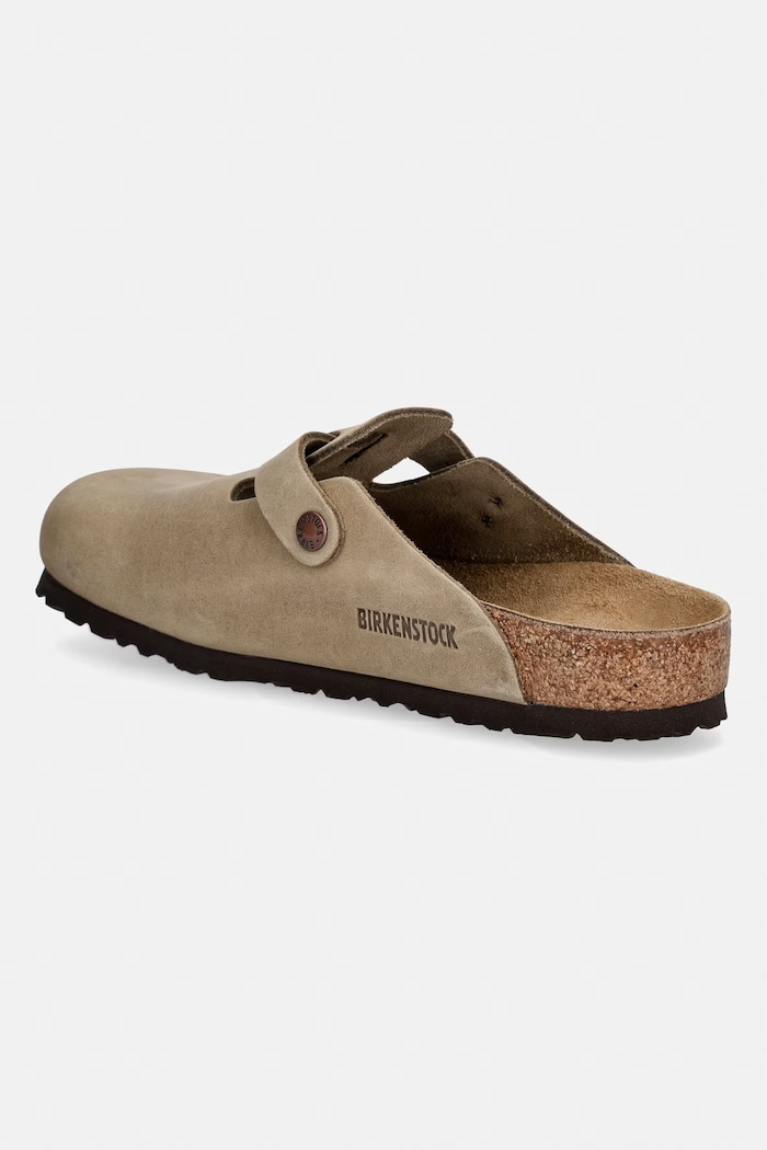 Παπούτσια Nubuck παντόφλες Birkenstock Boston 960811 καφέ