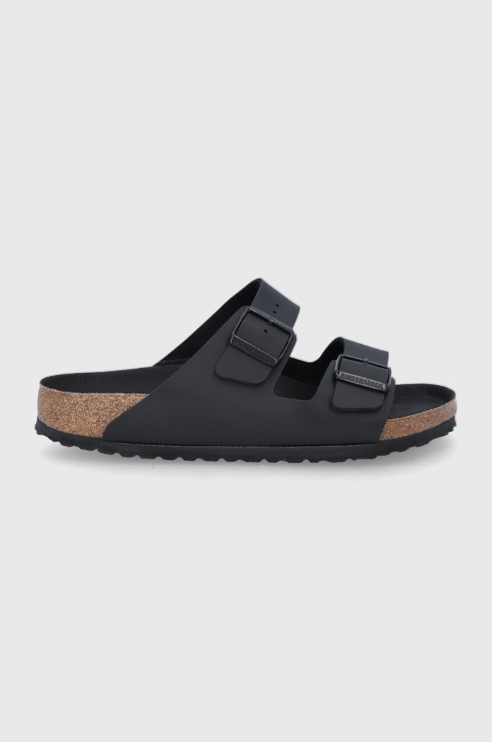 Šľapky Birkenstock Arizona usňová koža čierna 1019098