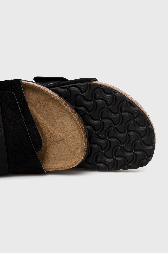 Замшевые шлепанцы Birkenstock Kyoto чёрный 1022350