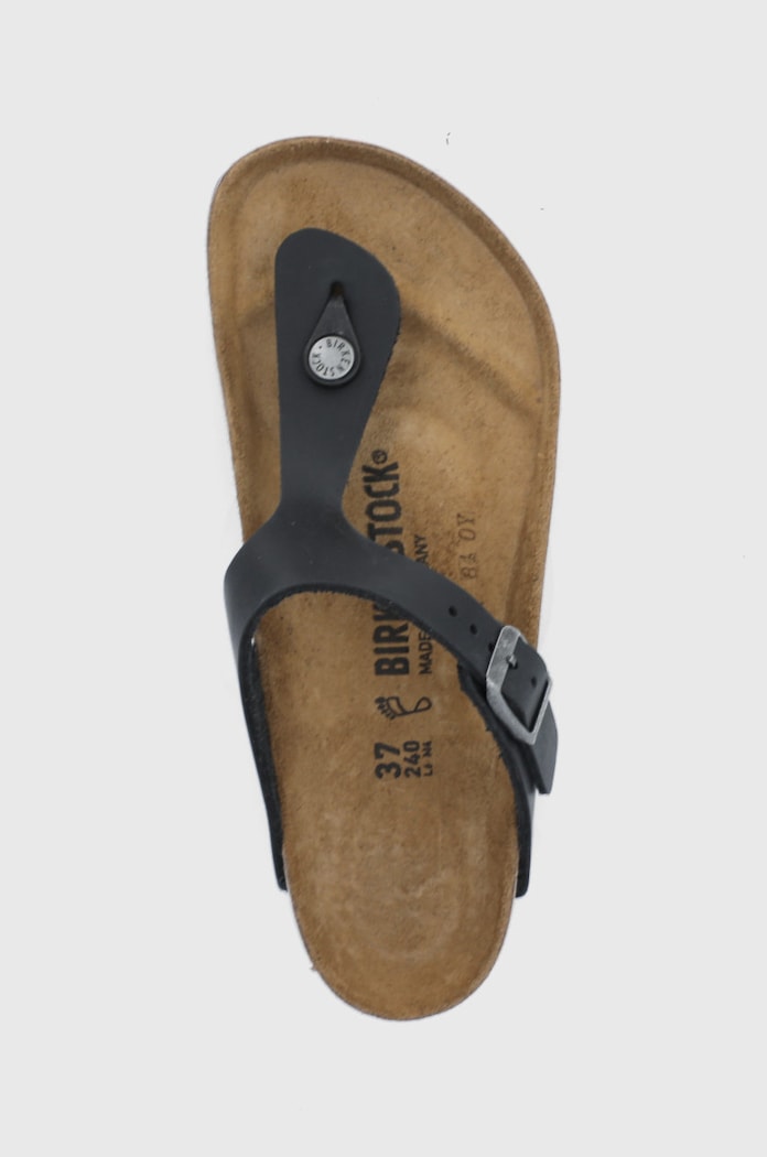 Birkenstock șlapi din nubuc Gizeh negru 845251